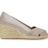 Women's Anne Klein Ezzie-C Peep Toe Espadrille Wedges -Heeled Sandals Shop 1 1114