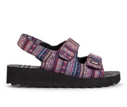 Women's MUK LUKS Wave Curl Platform Sandals