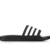 Women's Adidas Adilette Comfort Stripe Sport Slides -Heeled Sandals Shop 1 1826
