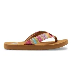 Girls' Roxy Little Kid & Big Kid Porto Raffia Flip-Flops