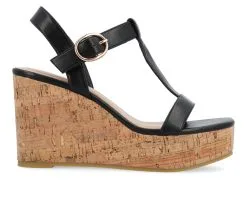 Women's Journee Collection Matildaa Cork Wedge Sandals -Heeled Sandals Shop 1 937
