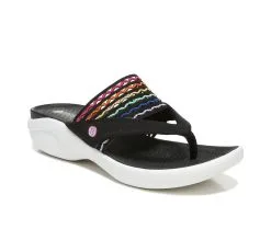Women's BZEES Cabana Flip Flops -Heeled Sandals Shop 2 296