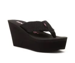 Women's Rocket Dog Diver Platform Wedge Flip-Flops -Heeled Sandals Shop 2 486