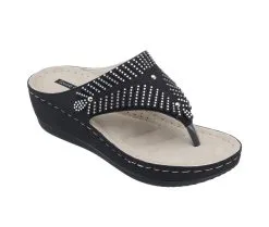 Women's GC Shoes Virginia Wedge Flip Flops -Heeled Sandals Shop 2 518