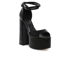 Women's London Rag Alice Block Heel Platform Sandals -Heeled Sandals Shop 2 713