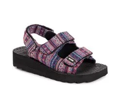 Women's MUK LUKS Wave Curl Platform Sandals -Heeled Sandals Shop 2 727