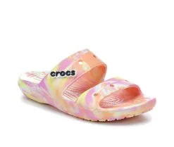Adults' Crocs Classic Marbled Sandals -Heeled Sandals Shop 2 839