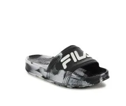Boys' Fila Little Kid & Big Kid Sleek Slide Marble Sport Slides -Heeled Sandals Shop 2 856