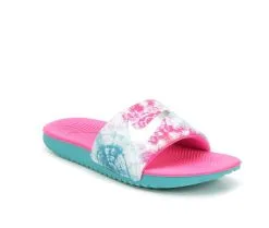 Girls' Nike Little Kid & Big Kid Kawa Print Sport Slides -Heeled Sandals Shop 2 878