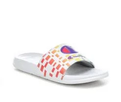 Girls' Champion Little Kid & Big Kid Mega Slide Graph Sport Slides -Heeled Sandals Shop 2 892