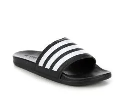 Women's Adidas Adilette Comfort Stripe Sport Slides -Heeled Sandals Shop 2 912
