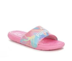 Girls' Puma Big Kid Cool Cat Ice Cream Swirl Jr Sport Slides -Heeled Sandals Shop 2 933
