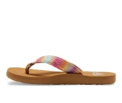 Girls' Roxy Little Kid & Big Kid Porto Raffia Flip-Flops -Heeled Sandals Shop 3 140
