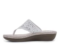 Women's Cliffs By White Mountain Calling Wedge Flip-Flops -Heeled Sandals Shop 3 220
