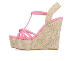 Women's Journee Collection Yara Espadrille Wedge Sandals -Heeled Sandals Shop 3 445