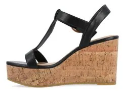 Women's Journee Collection Matildaa Cork Wedge Sandals -Heeled Sandals Shop 3 460