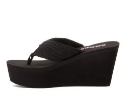 Women's Rocket Dog Diver Platform Wedge Flip-Flops -Heeled Sandals Shop 3 478