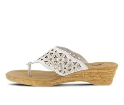 Women's SPRING STEP Tiffany Wedge Flip-Flops -Heeled Sandals Shop 3 588