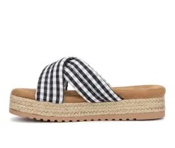 Women's Olivia Miller Summer Daze Platform Espadrille Sandals -Heeled Sandals Shop 3 797