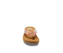 Girls' Roxy Little Kid & Big Kid Porto Raffia Flip-Flops -Heeled Sandals Shop 4 140