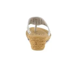 Women's SPRING STEP Tiffany Wedge Flip-Flops -Heeled Sandals Shop 4 576