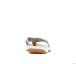 Women's Sperry Seafish Floral Flip-Flops -Heeled Sandals Shop 5 186