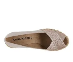 Women's Anne Klein Ezzie-C Peep Toe Espadrille Wedges -Heeled Sandals Shop 5 471