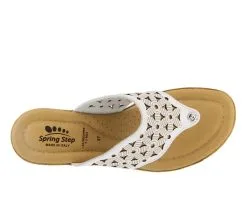 Women's SPRING STEP Tiffany Wedge Flip-Flops -Heeled Sandals Shop 5 512